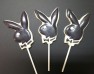 257sp Bow Tie Bunny Chocolate or Hard Candy Lollipop Mold